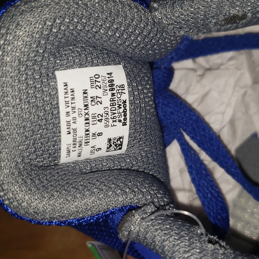 Reebok Quick Motion Running Shoe Cobalt Blue Gray White 9 nwob - Picture 10 of 12